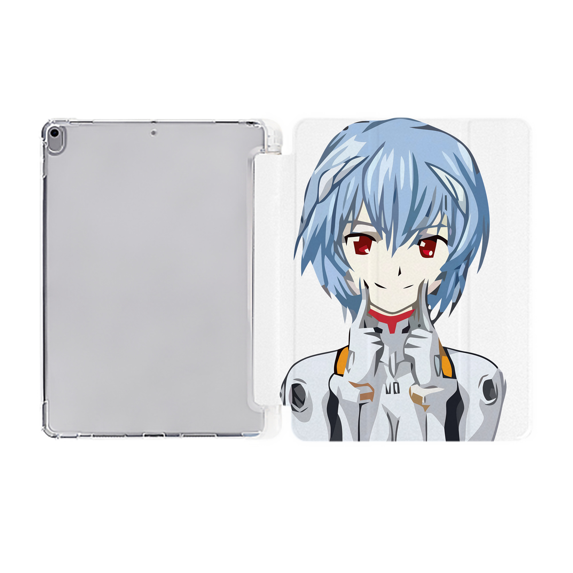 （画像用） EVA 新世紀エヴァンゲリオン IPad ケース ペン収納付き 三つ折りスタンド PUレザー×シリコン 対応機種9.5/10.5/10.9インチ